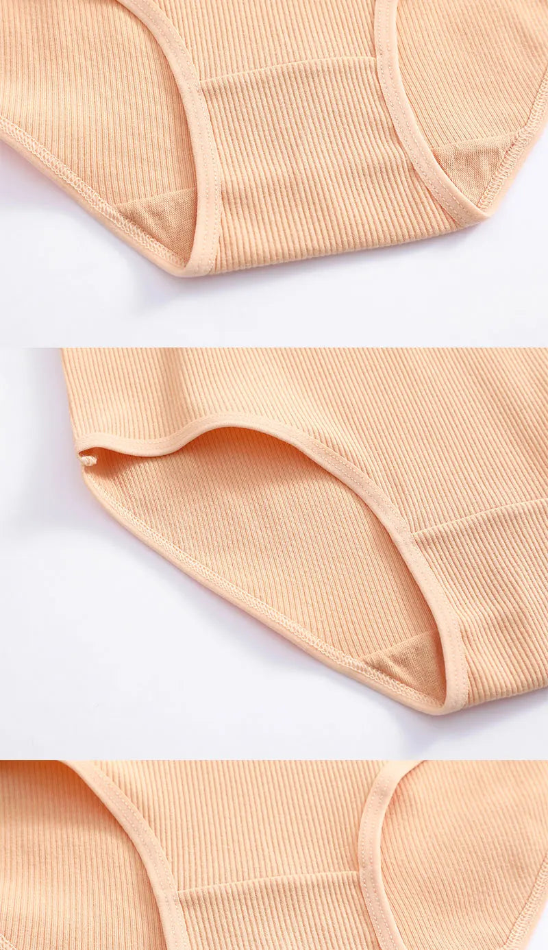 High Waist Panties - Cotton Briefs Set | Plus Size Breathable Lingerie for Women - ZOOMNSTORE