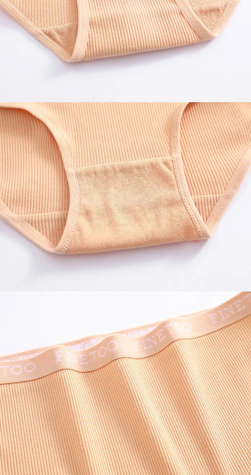 High Waist Panties - Cotton Briefs Set | Plus Size Breathable Lingerie for Women - ZOOMNSTORE