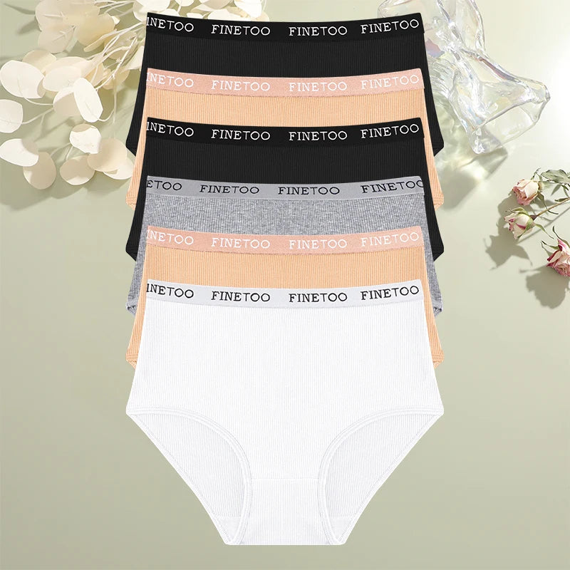 High Waist Panties - Cotton Briefs Set | Plus Size Breathable Lingerie for Women - ZOOMNSTORE