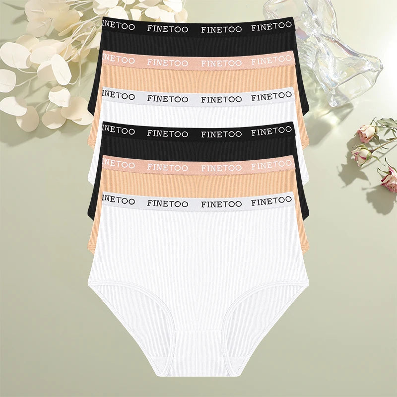 High Waist Panties - Cotton Briefs Set | Plus Size Breathable Lingerie for Women - ZOOMNSTORE