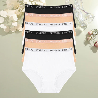 High Waist Panties - Cotton Briefs Set | Plus Size Breathable Lingerie for Women - ZOOMNSTORE