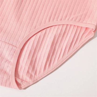 High Waist Panties – Cotton Striped Soft Briefs for Women, Breathable Stretch Lingerie - ZOOMNSTORE