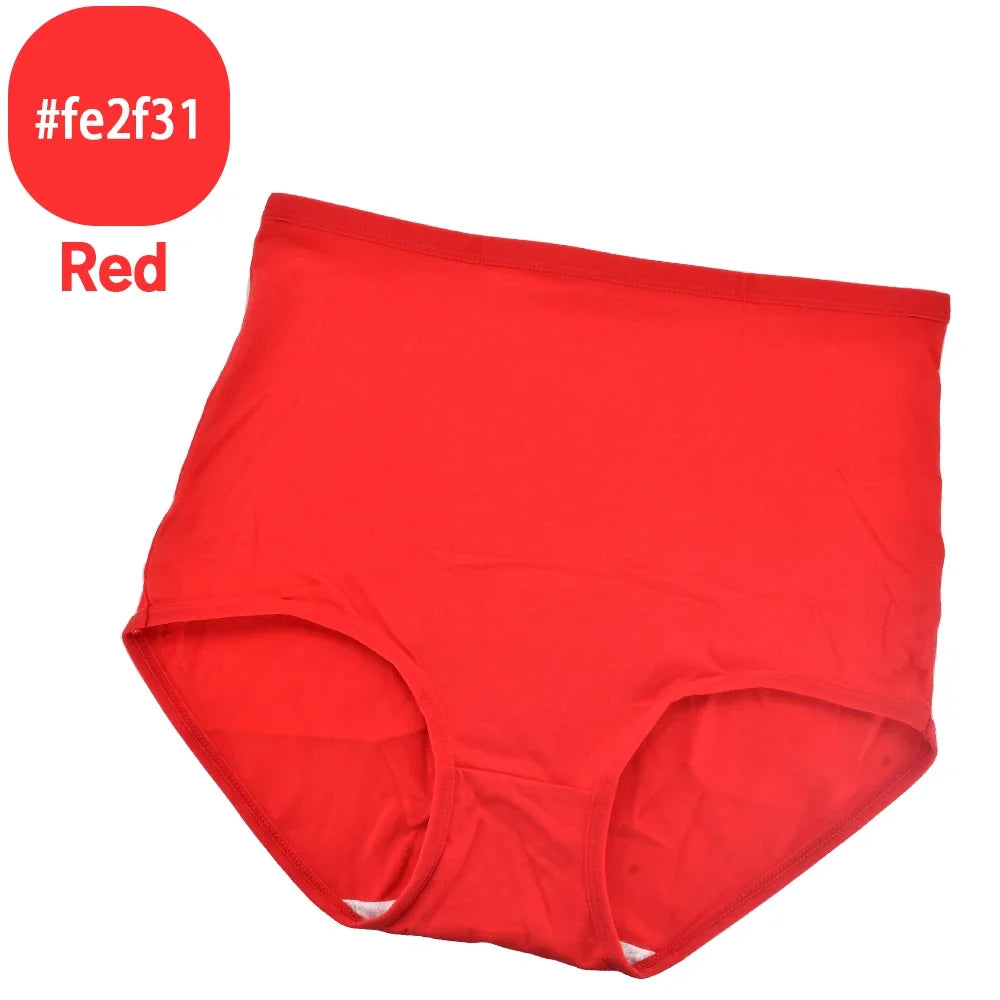High Waist Panties - Soft Cotton Briefs Breathable Plus Size Underwear For Women - ZOOMNSTORE