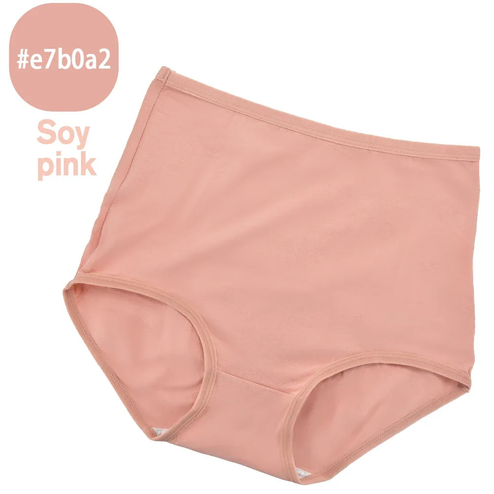 High Waist Panties - Soft Cotton Briefs Breathable Plus Size Underwear For Women - ZOOMNSTORE