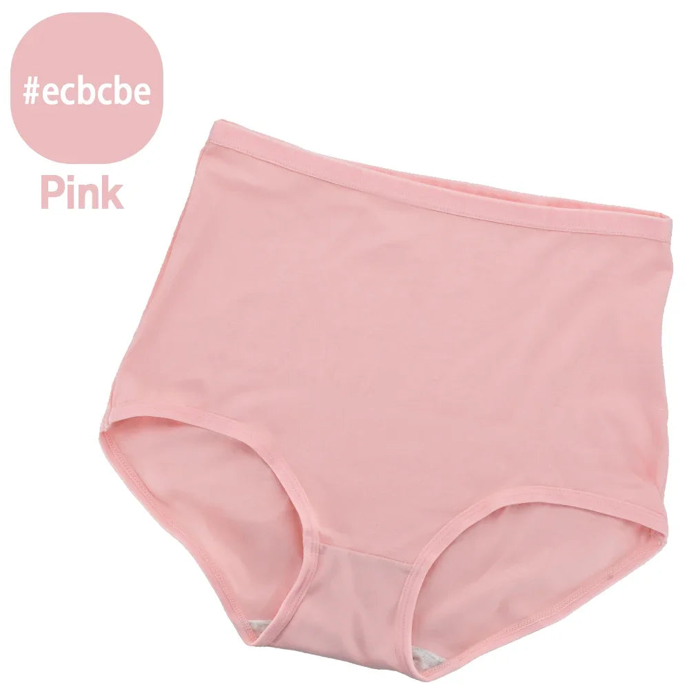 High Waist Panties - Soft Cotton Briefs Breathable Plus Size Underwear For Women - ZOOMNSTORE