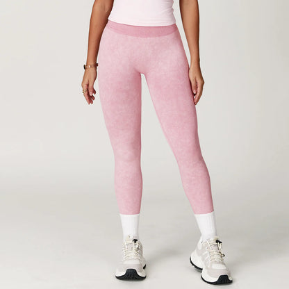 High Waist Ribbed Yoga Pants - Seamless Scrunch Bum Leggings for Women Fitness - ZOOMNSTORE