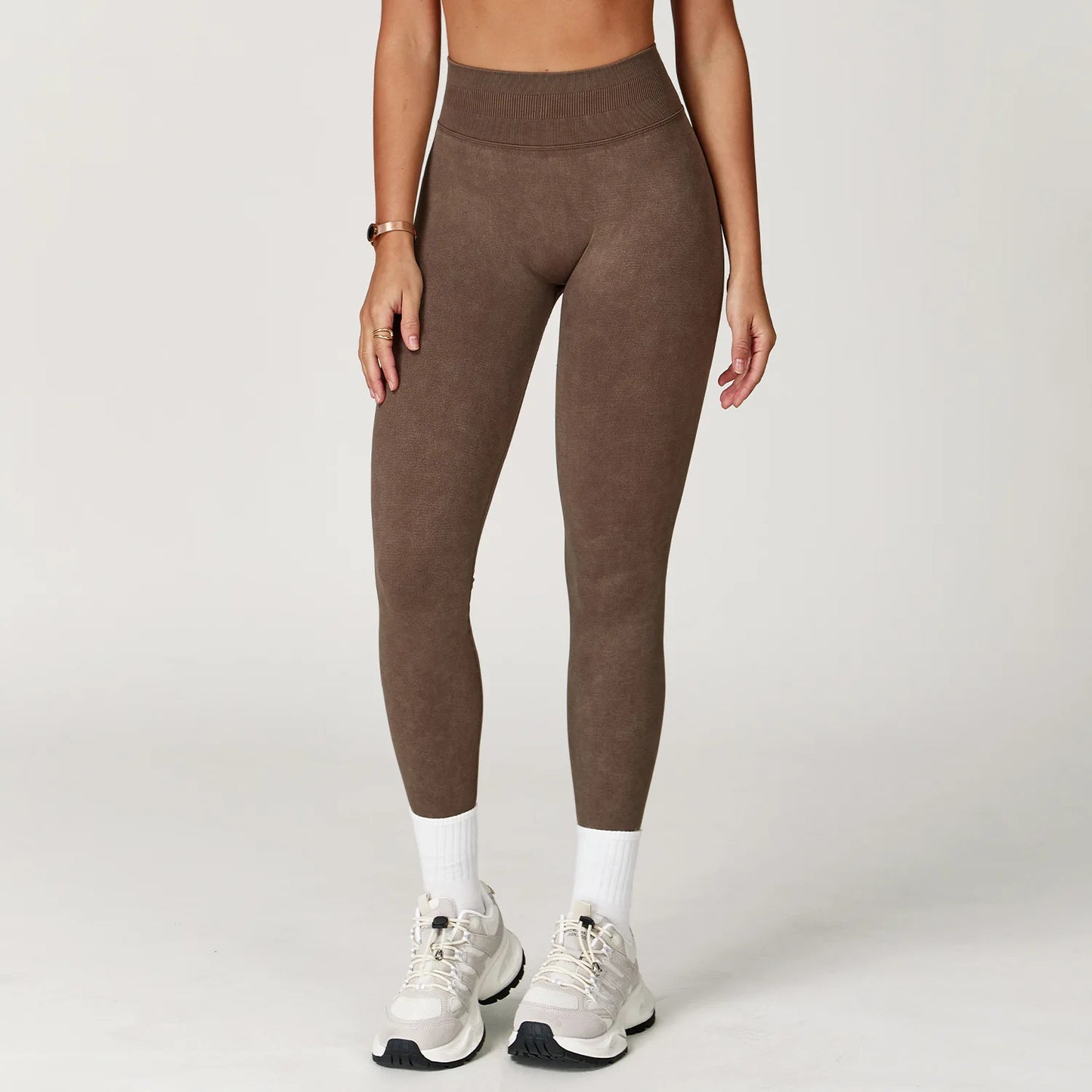 High Waist Ribbed Yoga Pants - Seamless Scrunch Bum Leggings for Women Fitness - ZOOMNSTORE