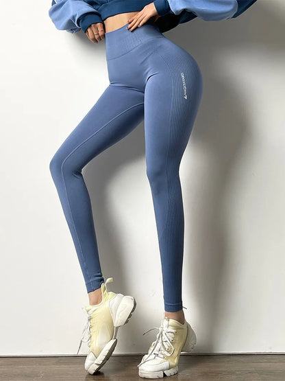 High Waist Seamless Yoga Pants - Womens Fitness Leggings Push-Up Gym Tights - ZOOMNSTORE