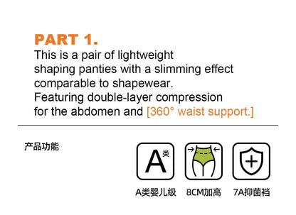High Waist Shapewear Briefs - Lightweight Tummy Control Panties With Double Layer Compression - ZOOMNSTORE