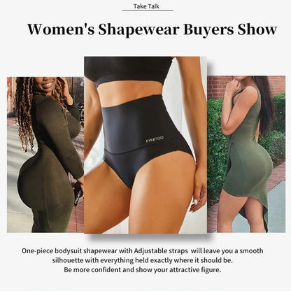 High Waist Shapewear - Seamless Panties | Elastic Butt Lifter Briefs, Large Size - ZOOMNSTORE