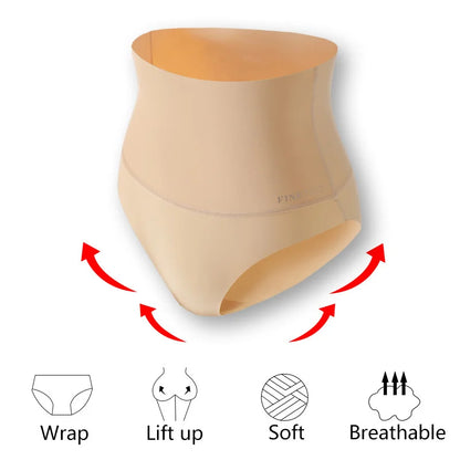 High Waist Shapewear - Seamless Panties | Elastic Butt Lifter Briefs, Large Size - ZOOMNSTORE