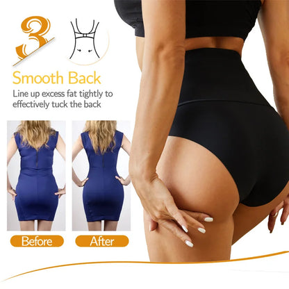 High Waist Shapewear - Seamless Panties | Elastic Butt Lifter Briefs, Large Size - ZOOMNSTORE