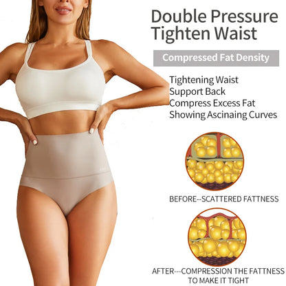 High Waist Shapewear - Seamless Panties | Elastic Butt Lifter Briefs, Large Size - ZOOMNSTORE