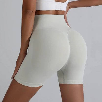 High Waist Peach Hip Lifting Sports Shorts - Quick-Drying Slimming Running Trousers - ZOOMNSTORE