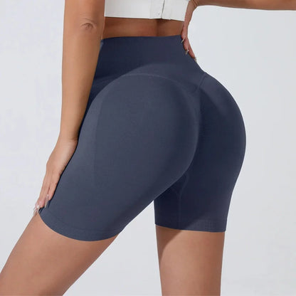 High Waist Peach Hip Lifting Sports Shorts - Quick-Drying Slimming Running Trousers - ZOOMNSTORE