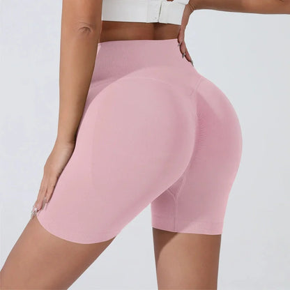 High Waist Peach Hip Lifting Sports Shorts - Quick-Drying Slimming Running Trousers - ZOOMNSTORE