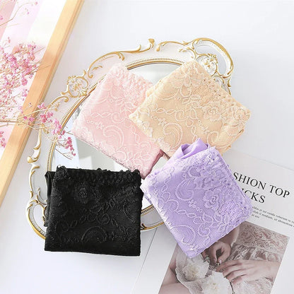 High Waist Womens Panties - 3pcs Lace Briefs Large Size Breathable Milk Silk Lingerie - ZOOMNSTORE