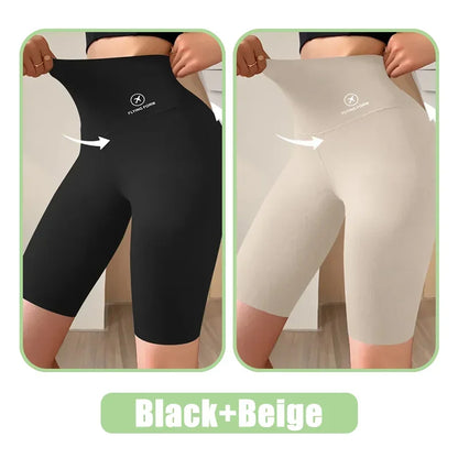 High Waist Womens Sports Shorts - Seamless Fitness Biker Shorts with Scrunch Butt Design - ZOOMNSTORE
