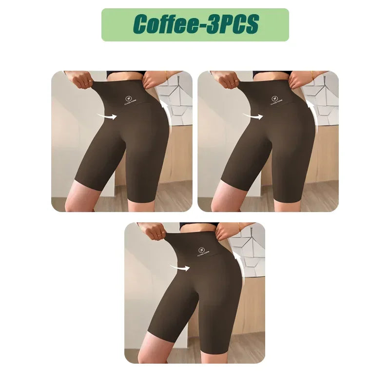 High Waist Womens Sports Shorts - Seamless Fitness Biker Shorts with Scrunch Butt Design - ZOOMNSTORE