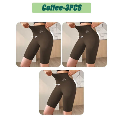 High Waist Womens Sports Shorts - Seamless Fitness Biker Shorts with Scrunch Butt Design - ZOOMNSTORE