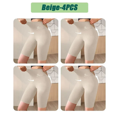 High Waist Womens Sports Shorts - Seamless Fitness Biker Shorts with Scrunch Butt Design - ZOOMNSTORE