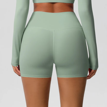 High Waist Workout Shorts – Women Gym Shorts with Pockets, Squat Proof & Quick Drying - ZOOMNSTORE