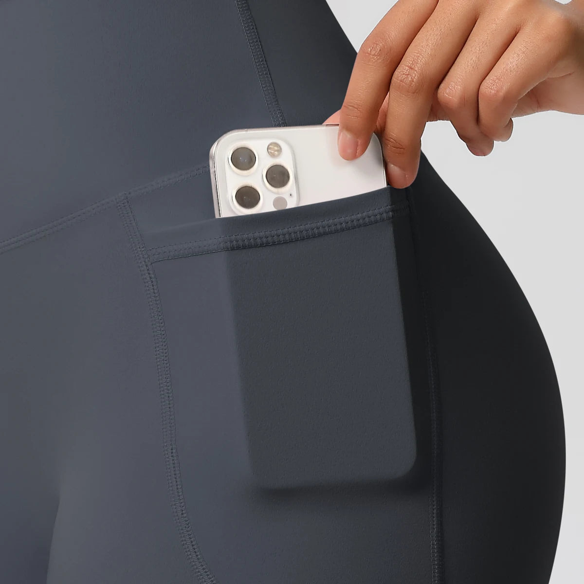 High Waist Workout Shorts – Women Gym Shorts with Pockets, Squat Proof & Quick Drying - ZOOMNSTORE