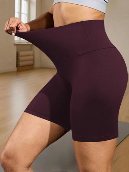 High Waisted Biker Shorts - Soft Tummy Control Workout Yoga Fitness - ZOOMNSTORE