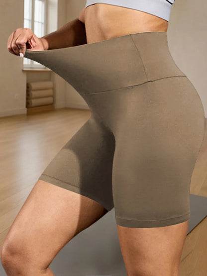 High Waisted Biker Shorts - Soft Tummy Control Workout Yoga Fitness - ZOOMNSTORE