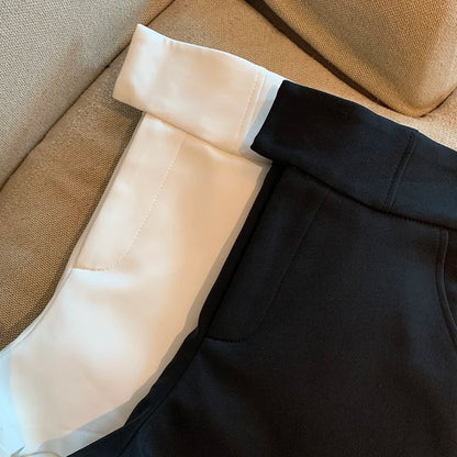 High Waisted Shorts – Women's Black Casual Summer A Line Slim Pants - ZOOMNSTORE