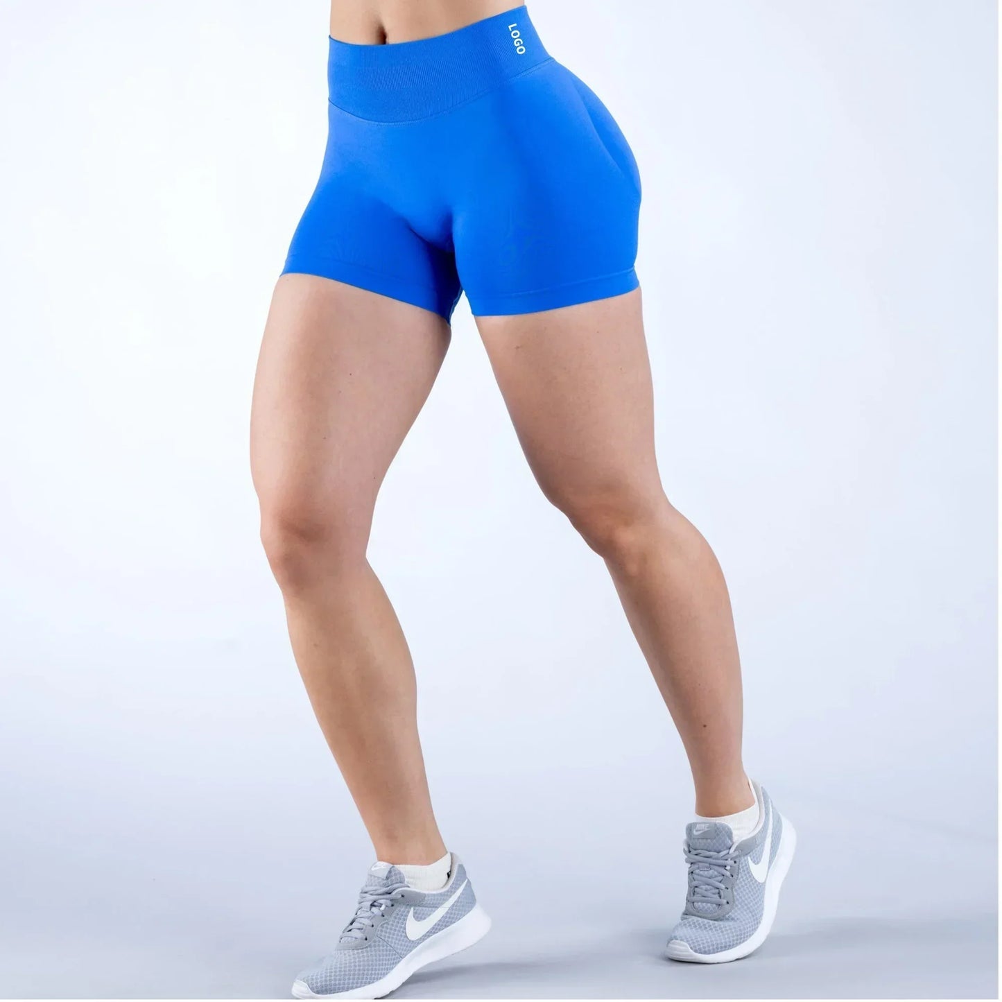 High Waisted Yoga Shorts – Comfortable Solid Color Fitness Pants for Women - ZOOMNSTORE