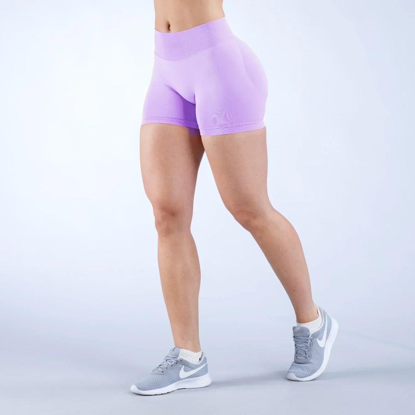 High Waisted Yoga Shorts – Comfortable Solid Color Fitness Pants for Women - ZOOMNSTORE