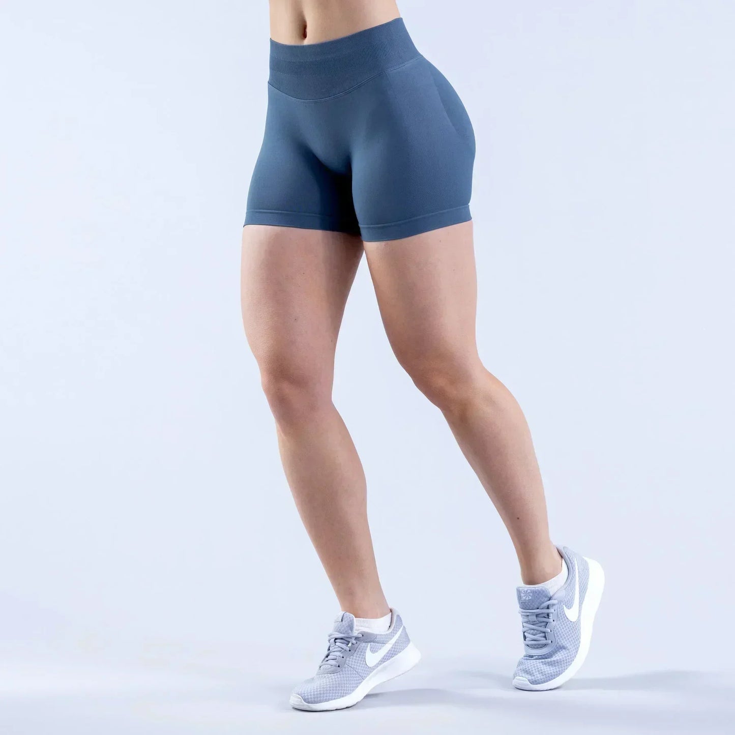 High Waisted Yoga Shorts – Comfortable Solid Color Fitness Pants for Women - ZOOMNSTORE