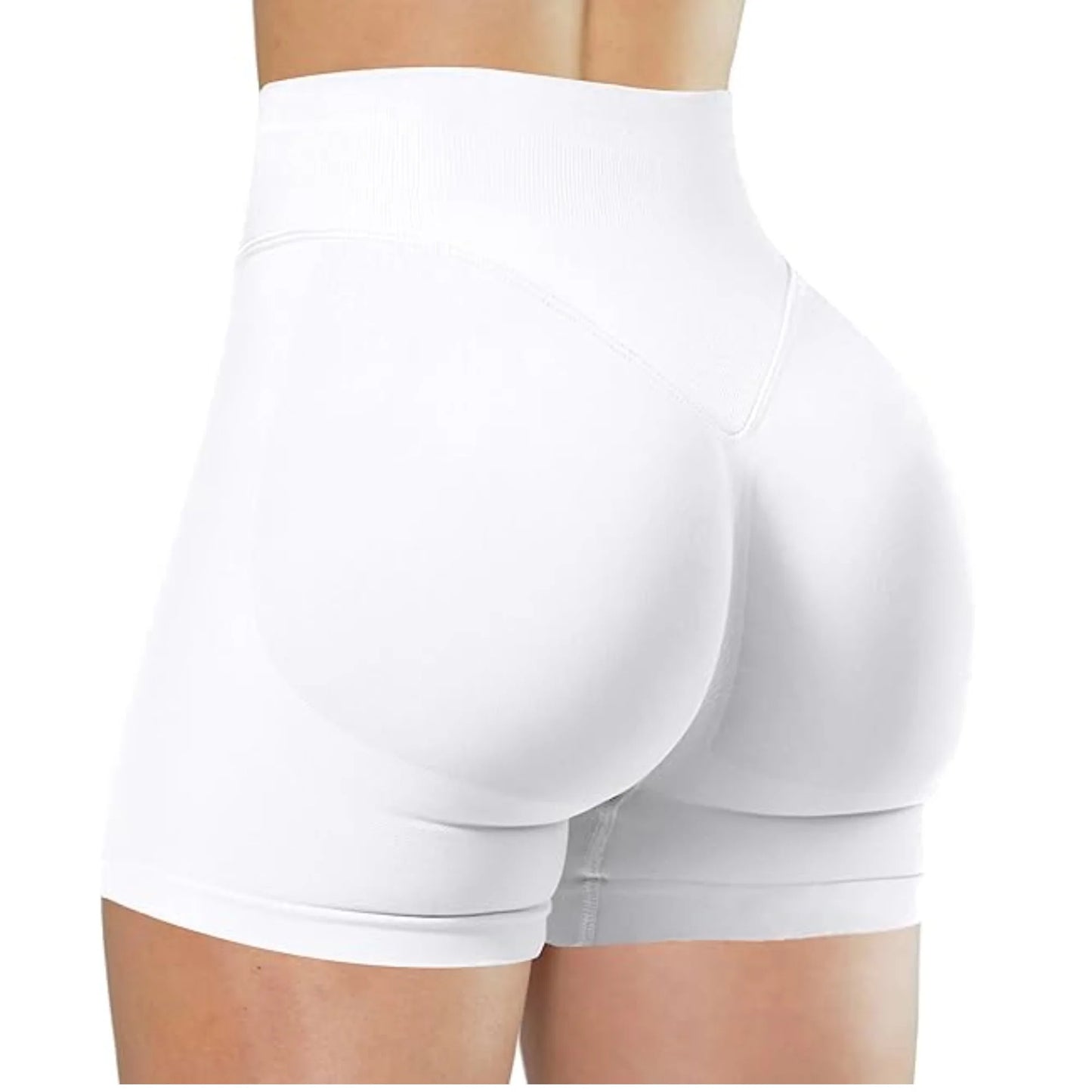High Waisted Yoga Shorts – Comfortable Solid Color Fitness Pants for Women - ZOOMNSTORE
