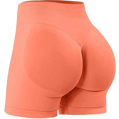 High Waisted Yoga Shorts – Comfortable Solid Color Fitness Pants for Women - ZOOMNSTORE