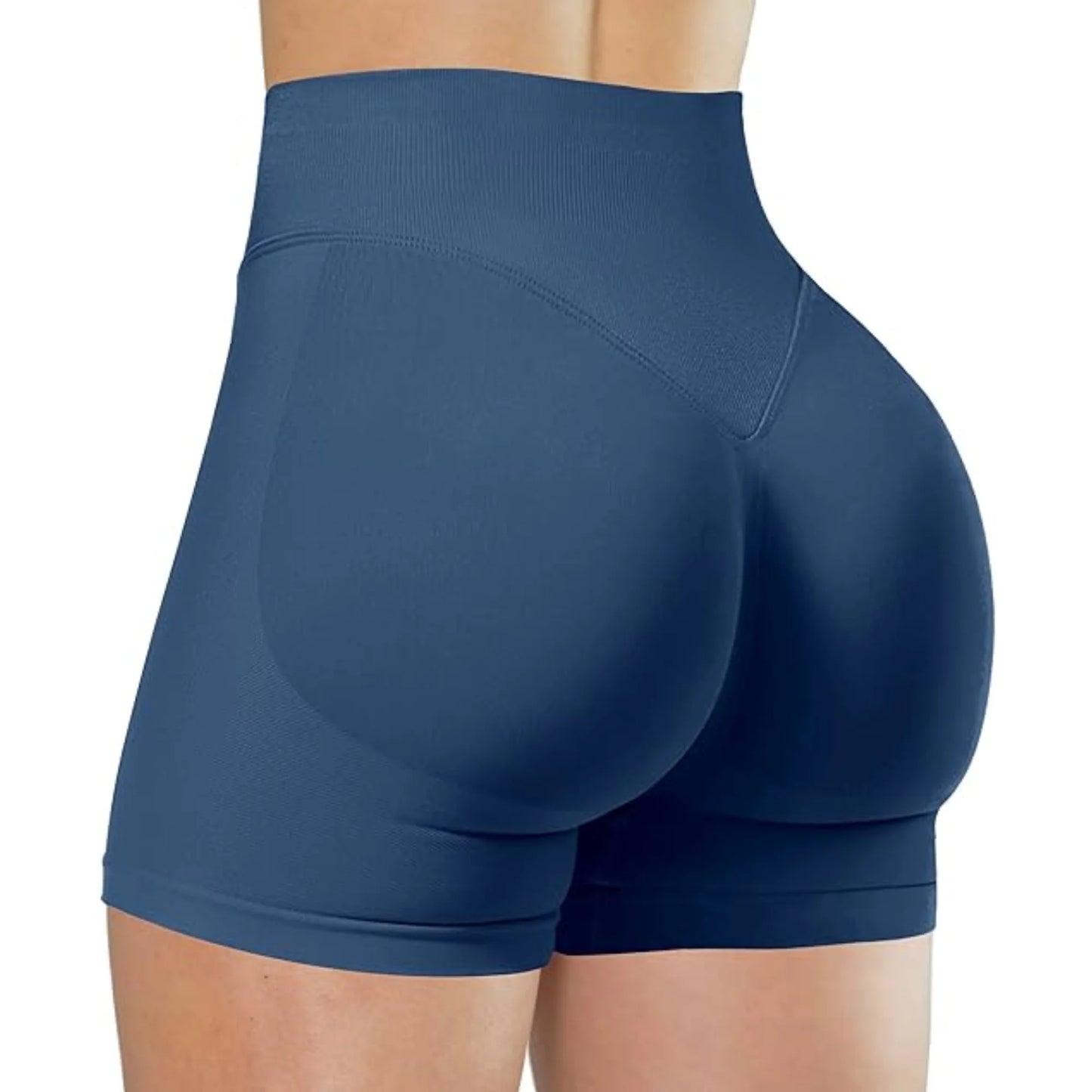 High Waisted Yoga Shorts – Comfortable Solid Color Fitness Pants for Women - ZOOMNSTORE