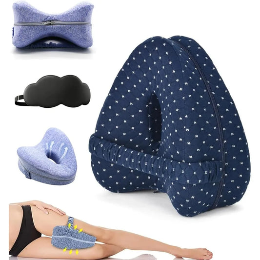 Hip Alignment Pillow - Memory Foam Side Sleeper Cushion for Sciatica Pain Relief - ZOOMNSTORE