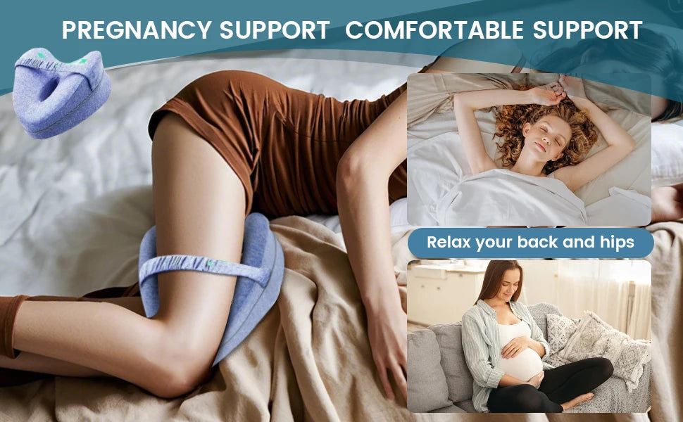 Hip Alignment Pillow - Memory Foam Side Sleeper Cushion for Sciatica Pain Relief - ZOOMNSTORE