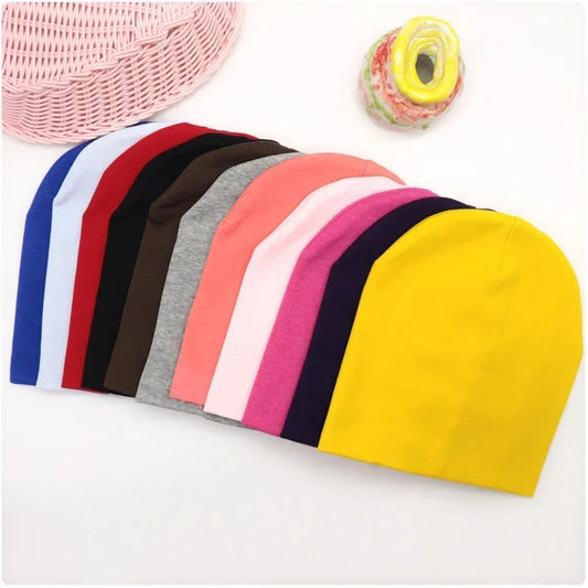 6M-3Y Baby Street Dance Hip Hop Hat Cotton Spring Autumn Toddler Cap Scarf for Boys Girls Winter Warm Solid Color Children - ZOOMNSTORE
