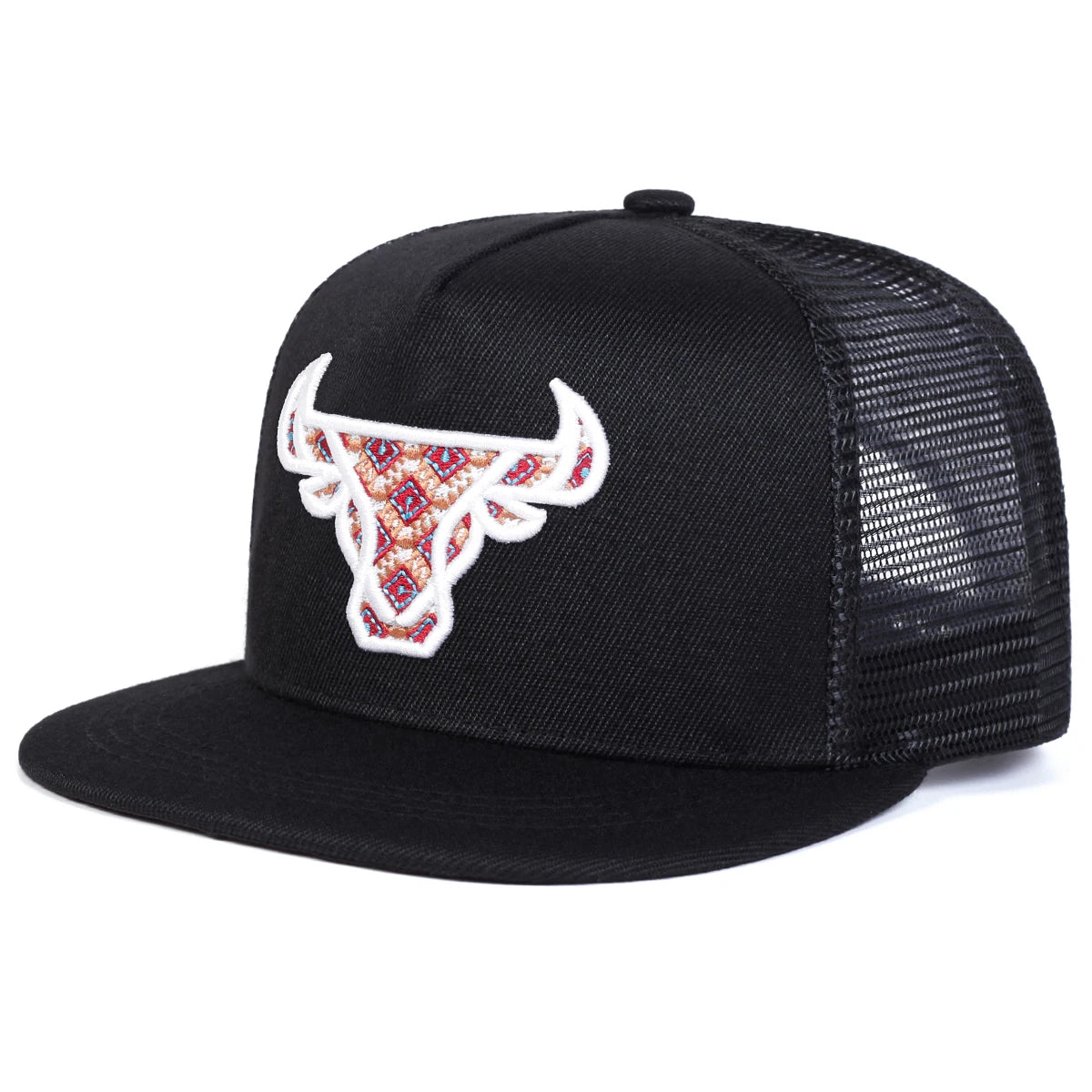 Unisex Hip-Hop Ox Head Embroidery Baseball Cap - Adjustable Sunscreen Hat for Spring Summer Outdoor Use - ZOOMNSTORE