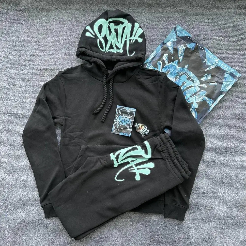 Hip Hop Tracksuit - Casual Cotton Hooded Sportswear for Men  Women - ZOOMNSTORE