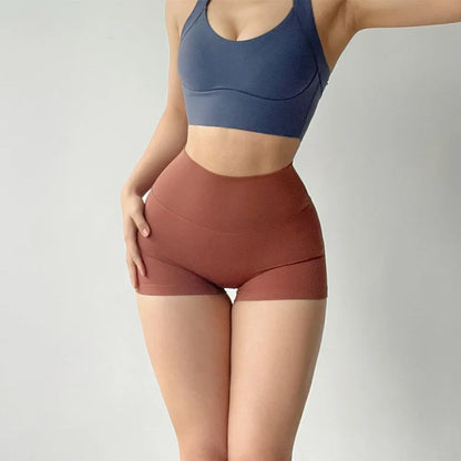 Hip Lifting Yoga Shorts - High Waisted, Quick Drying Fitness Three Quarter Pants - ZOOMNSTORE