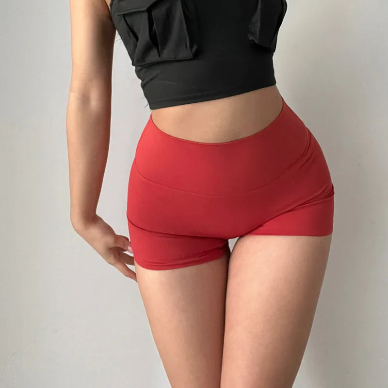 Hip Lifting Yoga Shorts - High Waisted, Quick Drying Fitness Three Quarter Pants - ZOOMNSTORE