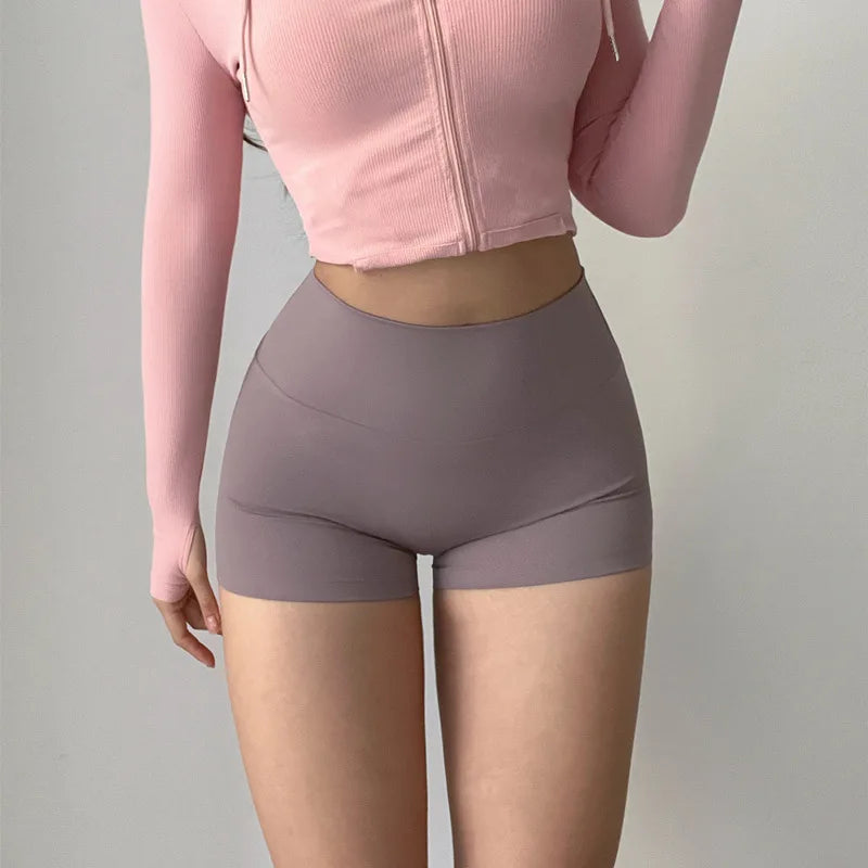 Hip Lifting Yoga Shorts - High Waisted, Quick Drying Fitness Three Quarter Pants - ZOOMNSTORE