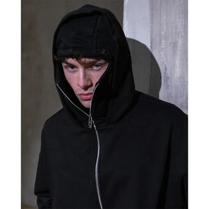 Hooded Face Mask Hoodie – Men's Zip Hoodie With Zipper Closure For Winter Sports - ZOOMNSTORE
