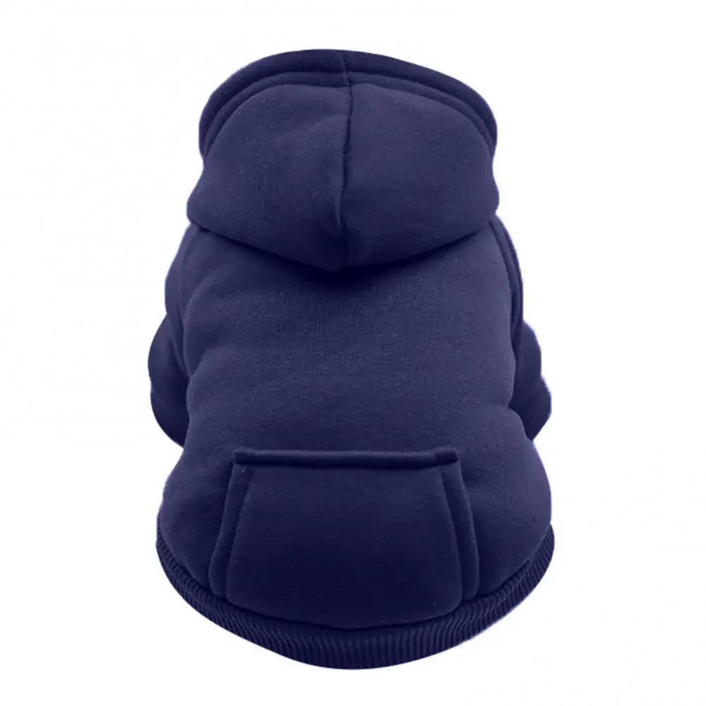 Hooded Pet Sweatshirt - Autumn Winter Dog  Cat Clothes with Pocket - ZOOMNSTORE