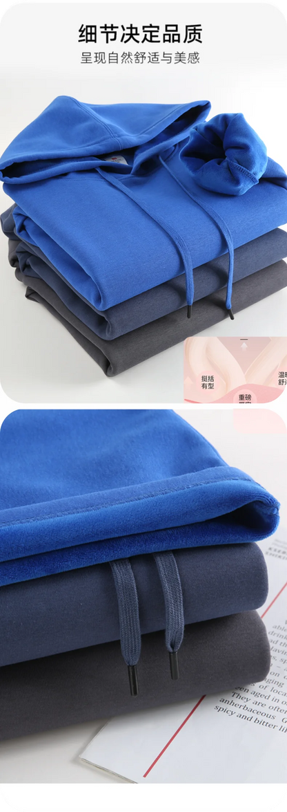 Hooded Sweatshirt Plush Sweatshirt Unisex Logo Customization Autumn Winter Style - ZOOMNSTORE