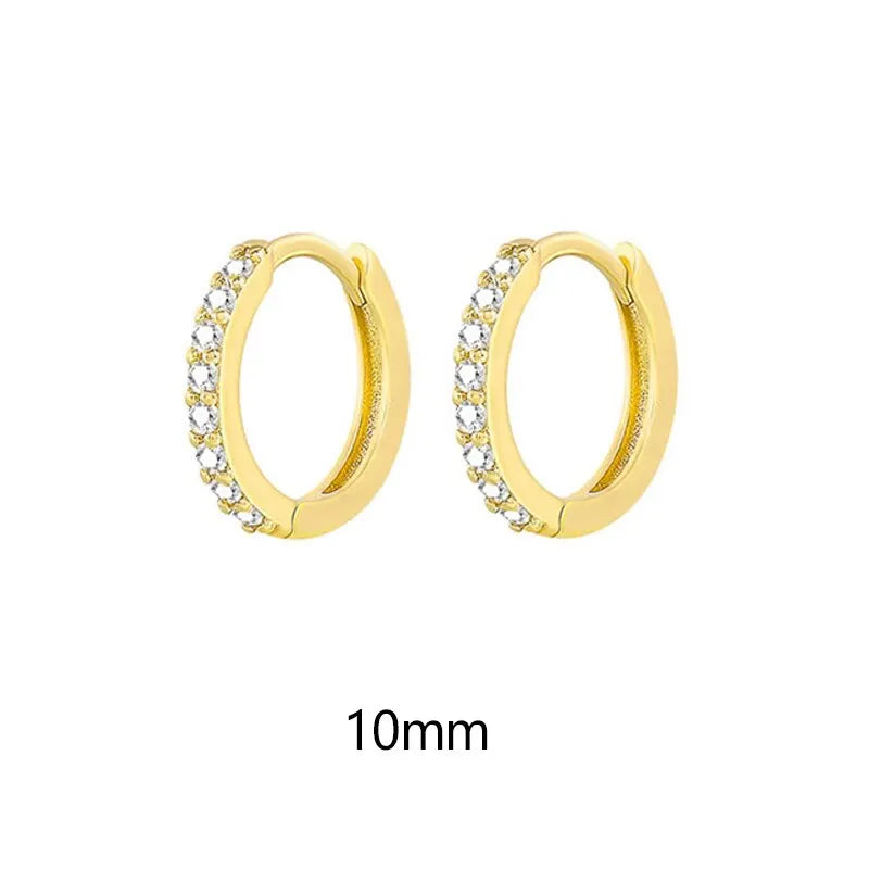 Hoop Zirconia Earrings – Small Huggie Cartilage Hoops with Crystal Zirconia Design - ZOOMNSTORE