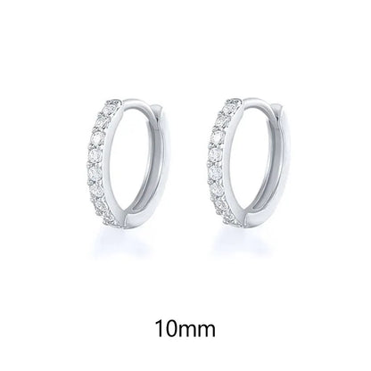 Hoop Zirconia Earrings – Small Huggie Cartilage Hoops with Crystal Zirconia Design - ZOOMNSTORE