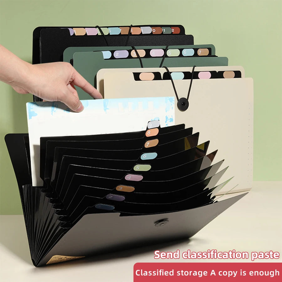 Horizontal A4 Folder - Multi-Layer Organizer Bag for Office, Students & Business Trips - ZOOMNSTORE